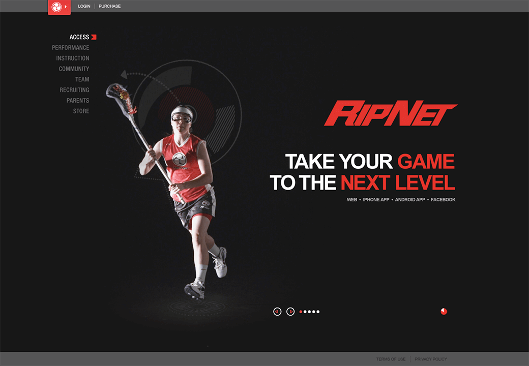 RipNet Lacrosse Landing Page